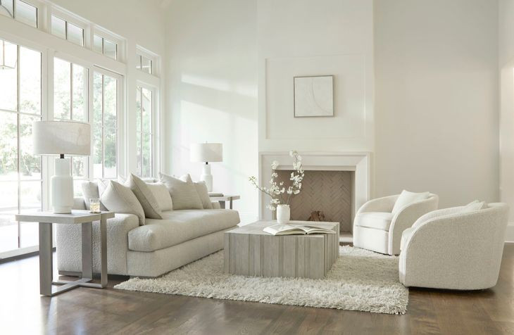 Tempo Larza and Satin Nickel Square Side Table