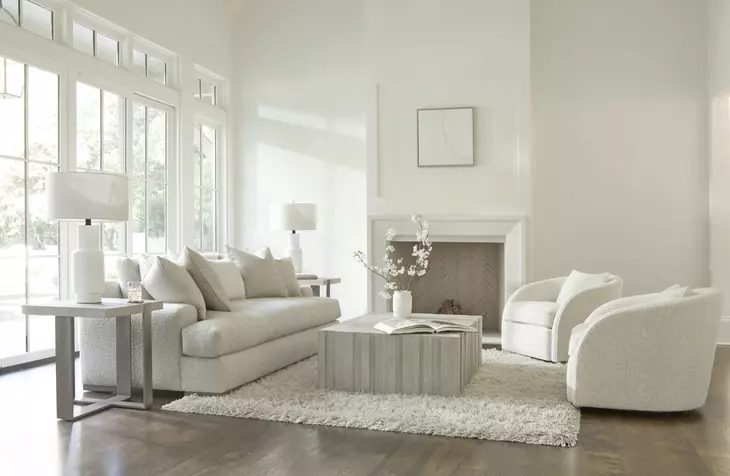 Tempo Larza and Satin Nickel Square Side Table