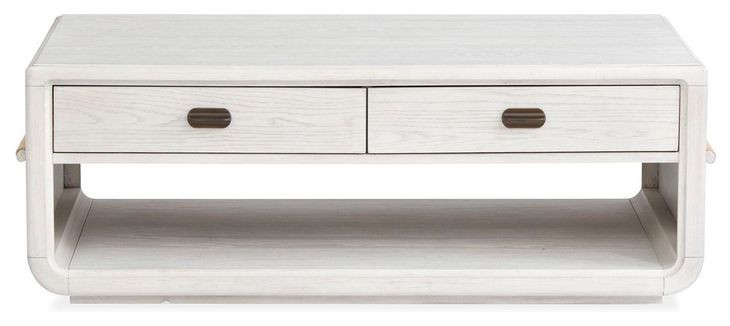 Sunset Cove Moonlight Pearl and Brown Rectangular Cocktail Table