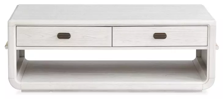 Sunset Cove Moonlight Pearl and Brown Rectangular Cocktail Table