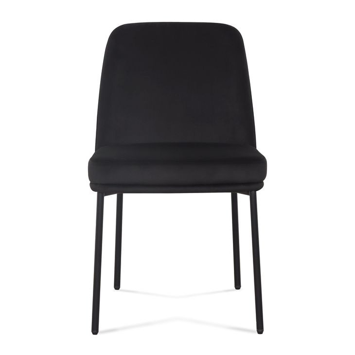 Sydney Black Performance Fabric Upholstered Dining Chair Set of 2