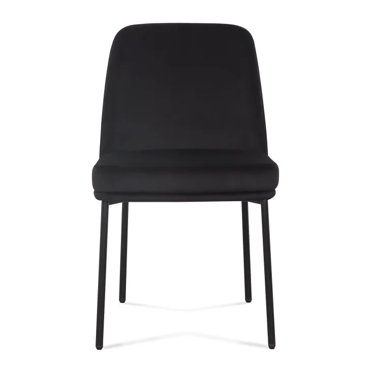 Sydney Black Performance Fabric Upholstered Dining Chair Set of 2