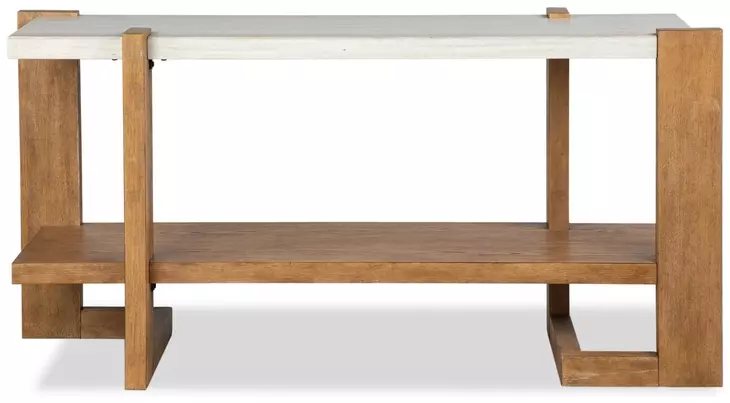 Goldmere Honey Wheat Rectangular Granite Top Sofa Table