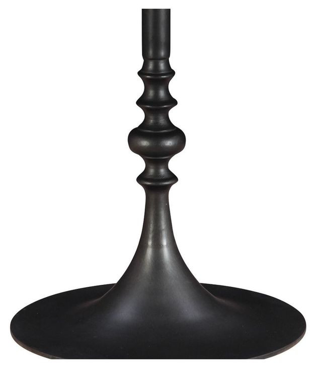 Bordeaux Black and Gray 36" Round Marble Top Bistro Table