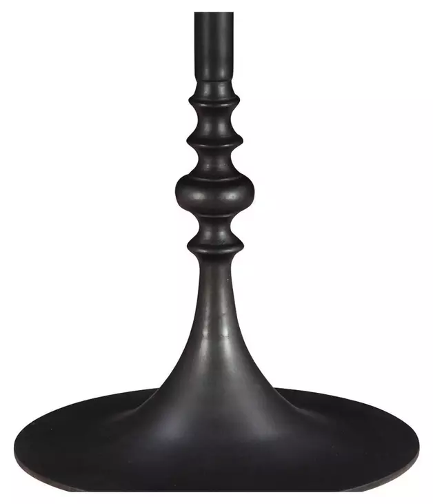 Bordeaux Black and Gray 36" Round Marble Top Bistro Table