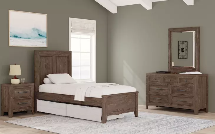 Carlson Harvest Brown Twin Panel Bed