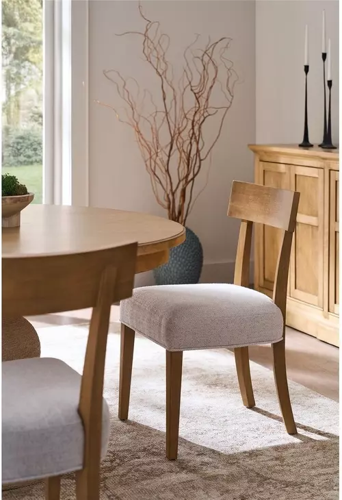 Oakmere Beige Upholstered Side Chair Set of 2