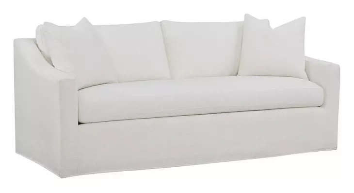Augustine Cream 84" Slipcover Apartment Sofa