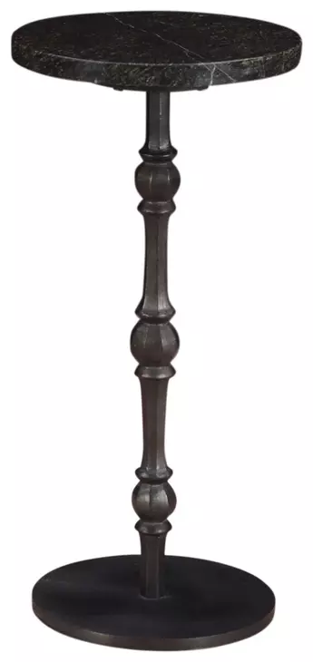 Rochester Green and Natural Round Marble Top Side Table