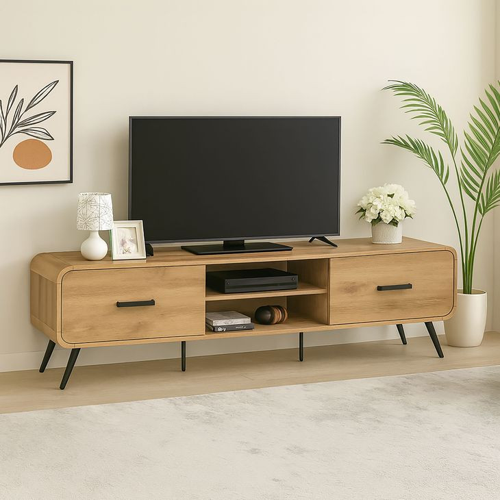Rowan Natural 71" Low Profile TV Stand