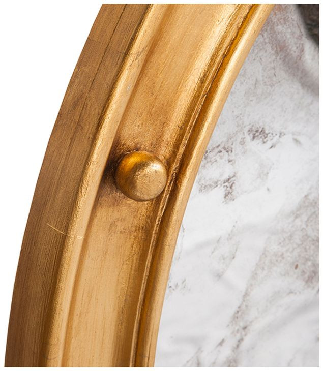 Federal Gold Leaf Round Wall Mirror