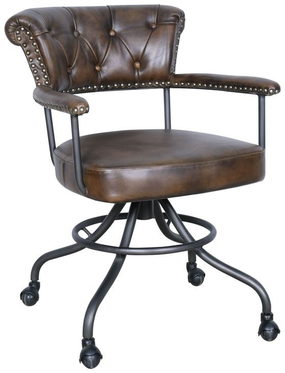 Brisbane Antique Whiskey Leather Office Chair