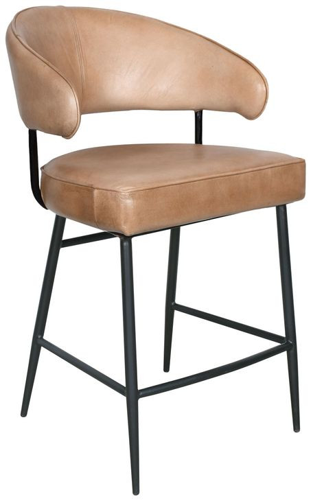 Brisbane Antique Ivory Leather Dover Counter Height Stool