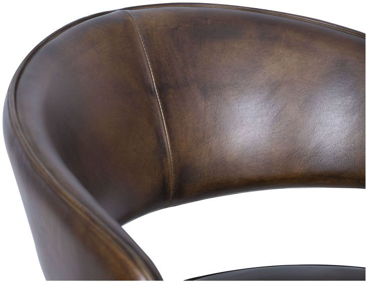 Brisbane Chestnut Leather Dover Counter Height Stool