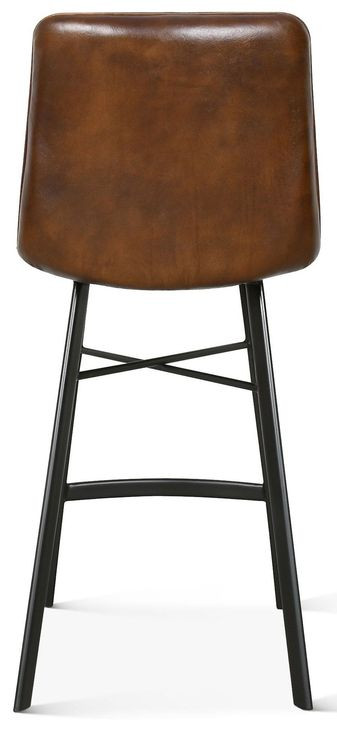 Brisbane Chestnut Leather Murphy Counter Height Stool