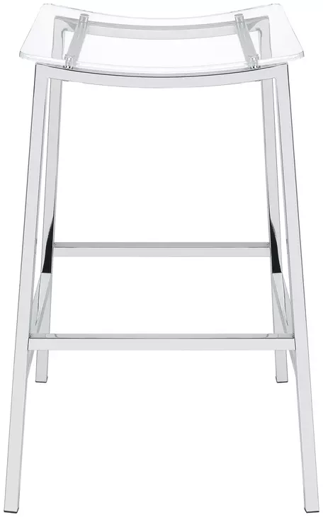 Zena Clear 30" Backless Barstool Set of 2