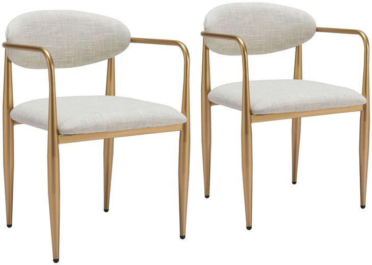 Zens Quill Gray Dining Chair Set Of 2