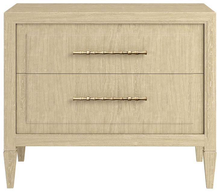 Eave Sundrenched Oak 2 Drawer Nightstand with USB Charging