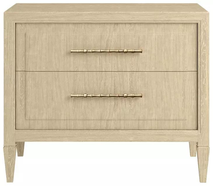 Eave Sundrenched Oak 2 Drawer Nightstand with USB Charging