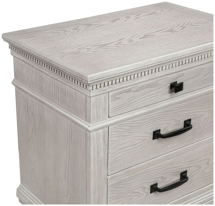 Silver Sands Gray 3 Drawer Nightstand