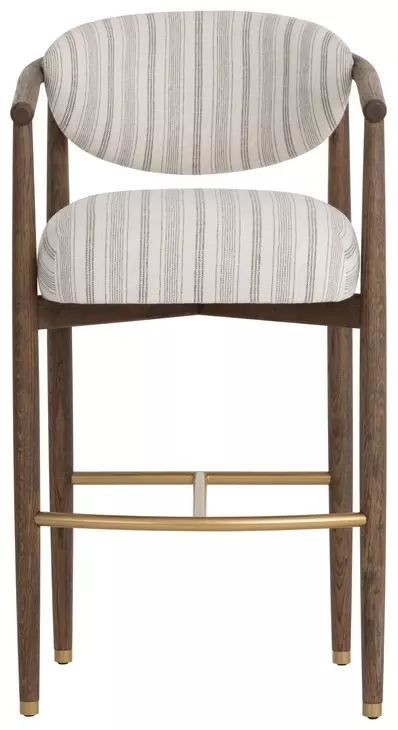 Gavina Gifford Script Upholstered Bar Stool