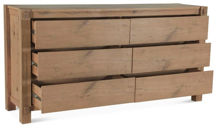 Alpine Distressed Oak Platform Bedroom Set