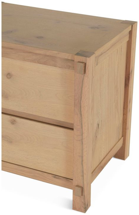 Alpine Distressed Oak 2 Drawer Nightstand
