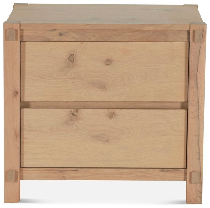 Alpine Distressed Oak 2 Drawer Nightstand
