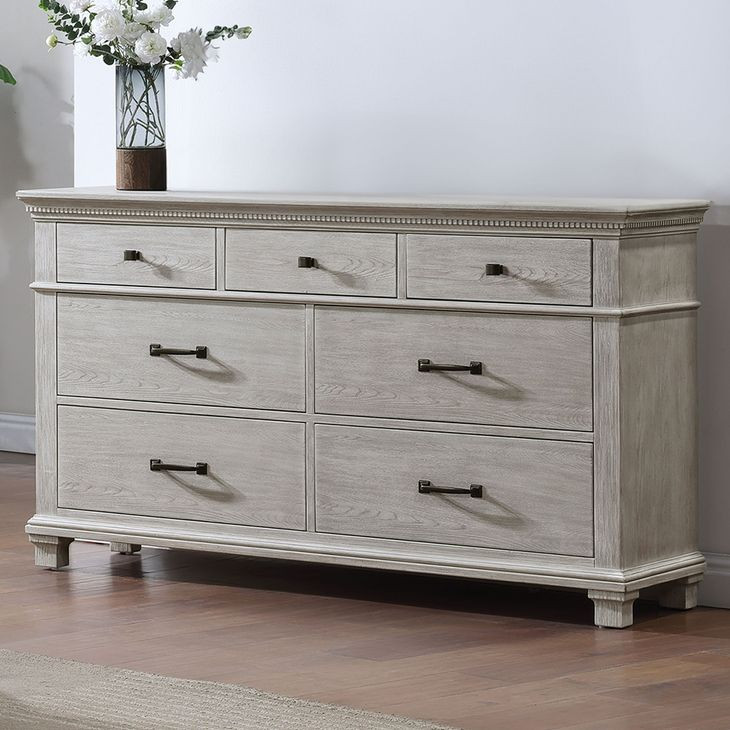 Silver Sands Gray 7 Drawer Dresser