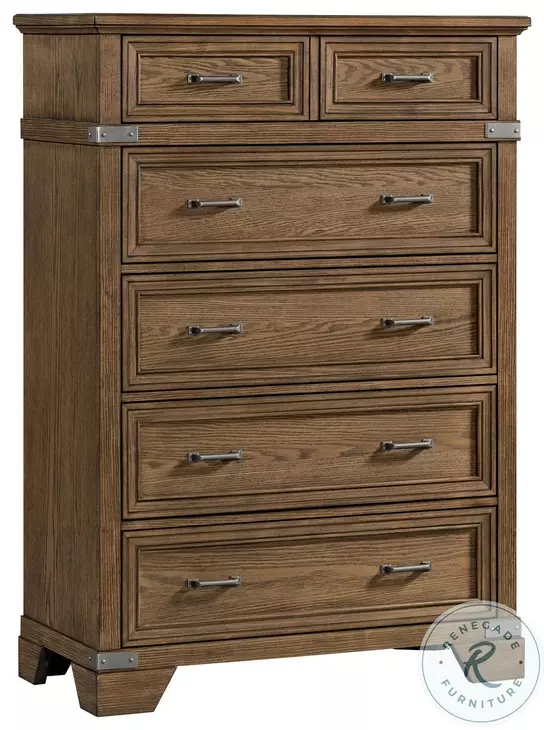 Forge Weathered Chestnut 6 Drawer Standard Chest