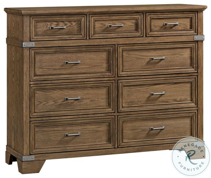 Forge Weathered Chestnut 9 Drawer Chesser