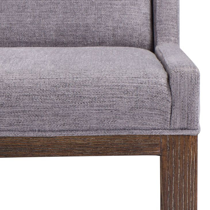 Linea Grey And Cerused Charcoal Upholstered Side Chair Set of 2