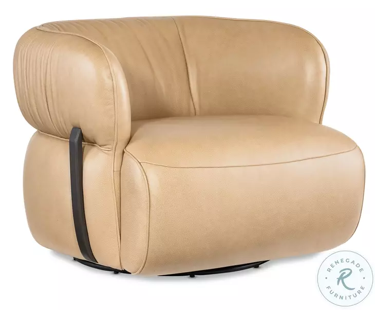 Millcott Texas Stone Leather Swivel Chair