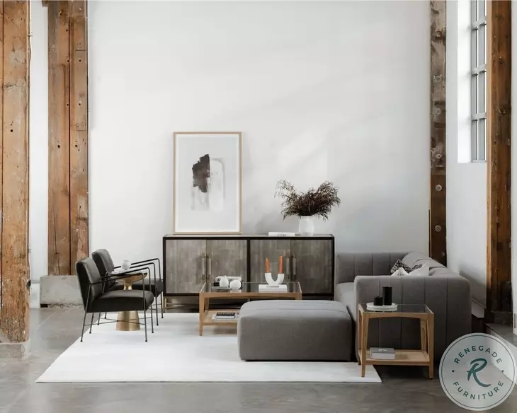 Font Black And Brass Side Table