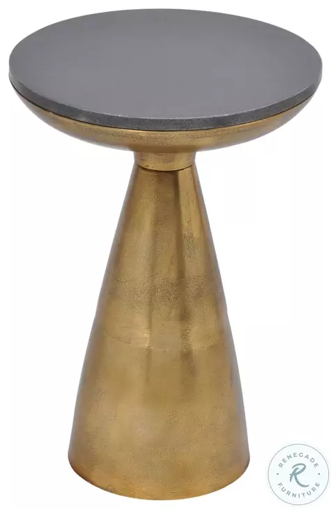 Font Black And Brass Side Table
