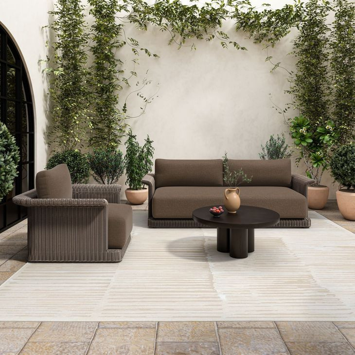 Logan Black Outdoor Round Coffee Table