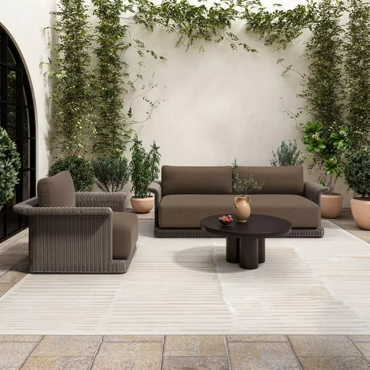 Logan Black Outdoor Round Coffee Table