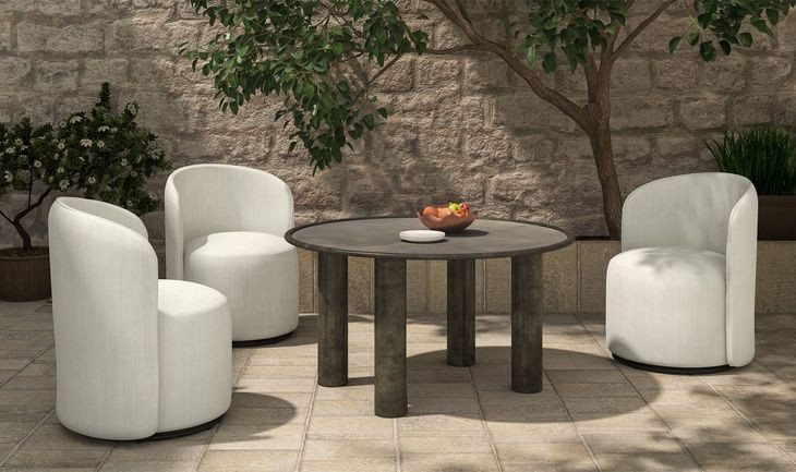 Deacon Deep Bronze Outdoor 60" Round Dining Table