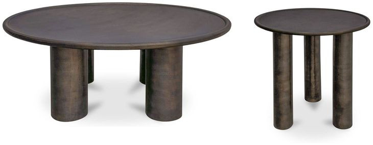Deacon Deep Bronze Outdoor Round Occasional Table Set