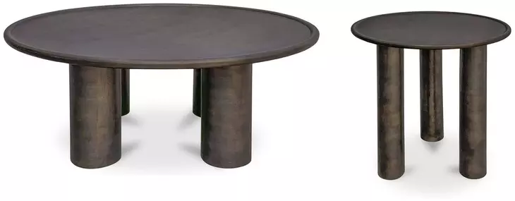 Deacon Deep Bronze Outdoor Round Occasional Table Set