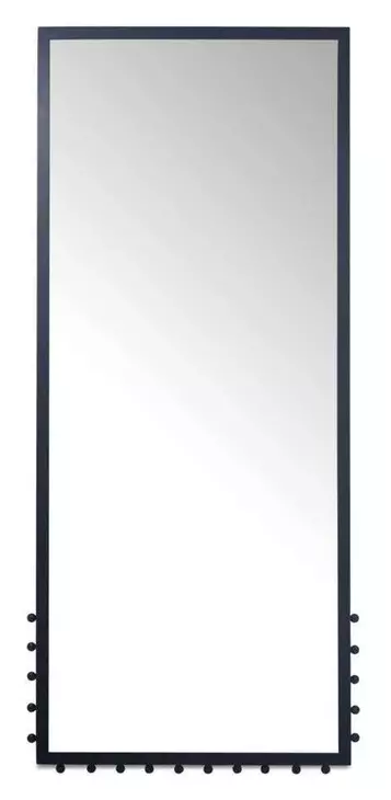 Figaro Black Rectangular Floor Mirror