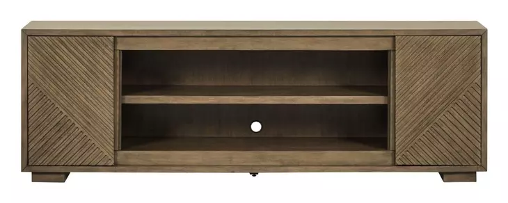 Living Room Console Brown 84" TV Stand with Fireplace Console