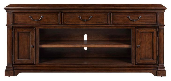 909724 Satin Cherry 84" TV Stand