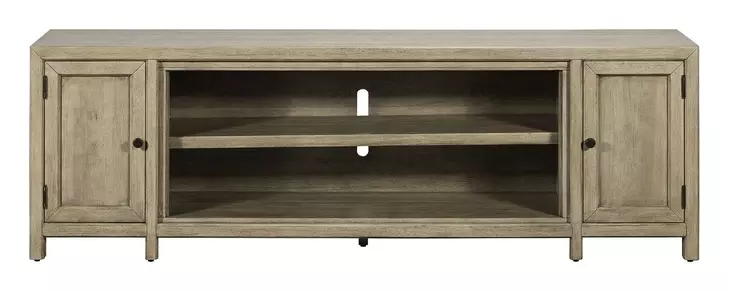 Living Room Console Brown 82" TV Stand with Fireplace Console