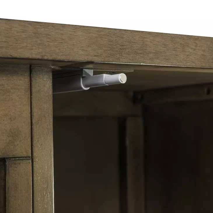 Living Room Console Brown 84" TV Stand with Fireplace