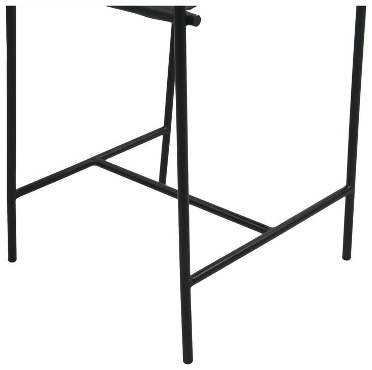 Sutton Black Leather Upholstered Counter Height Chair
