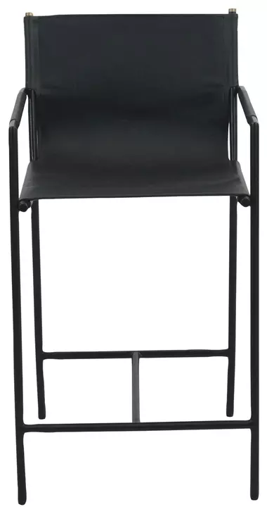 Sutton Black Leather Upholstered Counter Height Chair