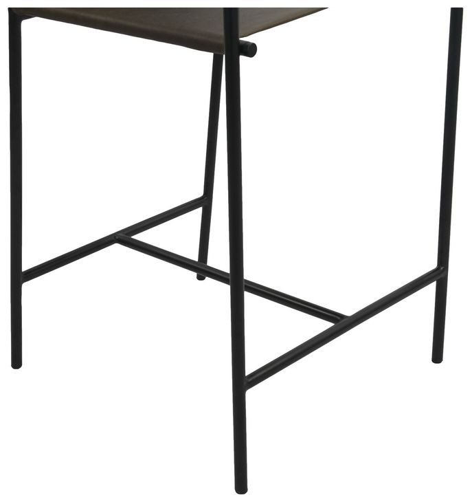 Sutton Olive Green Leather Upholstered Counter Height Chair