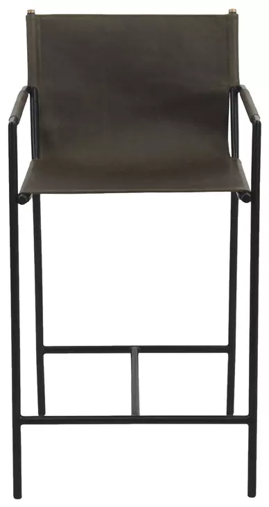 Sutton Olive Green Leather Upholstered Counter Height Chair