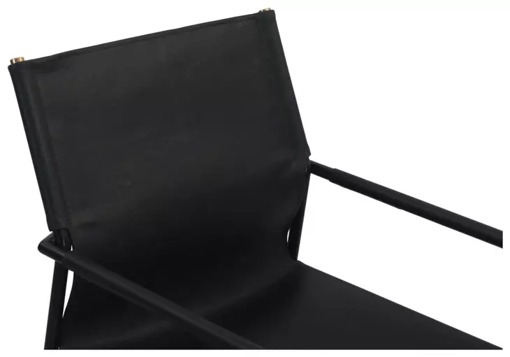 Sutton Black Leather Upholstered Arm Chair